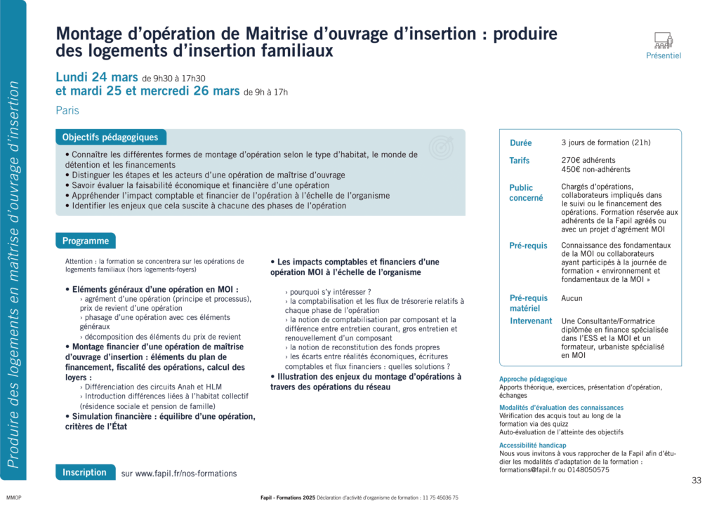 Catalogue de formations 2025 de la Fapil 4